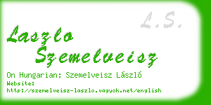 laszlo szemelveisz business card