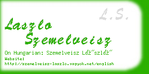 laszlo szemelveisz business card